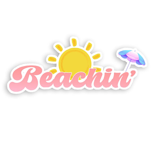 Beachin' Sticker