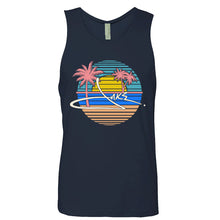 Load image into Gallery viewer, Sunset Palm Tank Top - MIdnight Navy